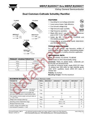 MBRB2035CT-E3/45 datasheet  